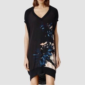 All Saints Haze knit silk tunic dress medium